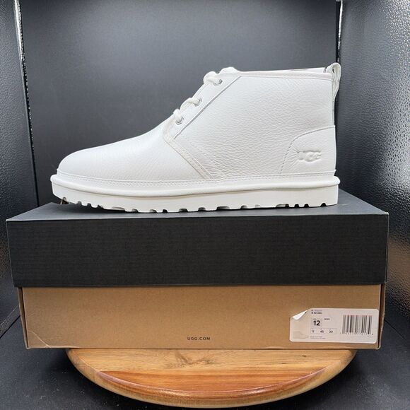 Ugg Neumel Leather White Mens Size 12 Winter Boots 1133777-WWH